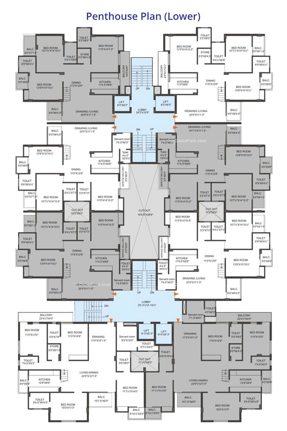 Atelier Penthouse Plan (Lower)