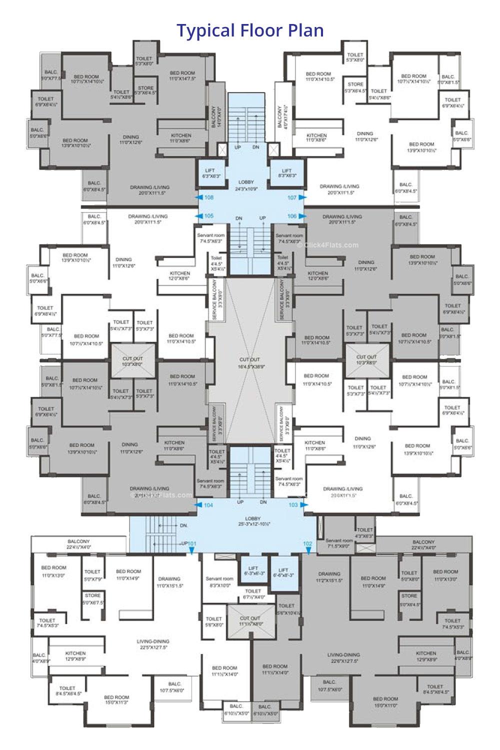 Atelier Typical Floor Plan