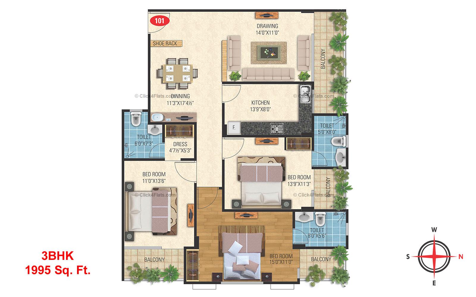 Misty Meadows 3 BHK 