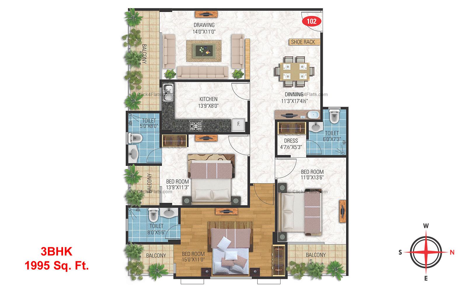 Misty Meadows 3 BHK 