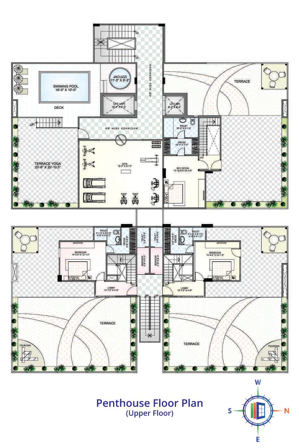 Park West Penthouse Floor Plan