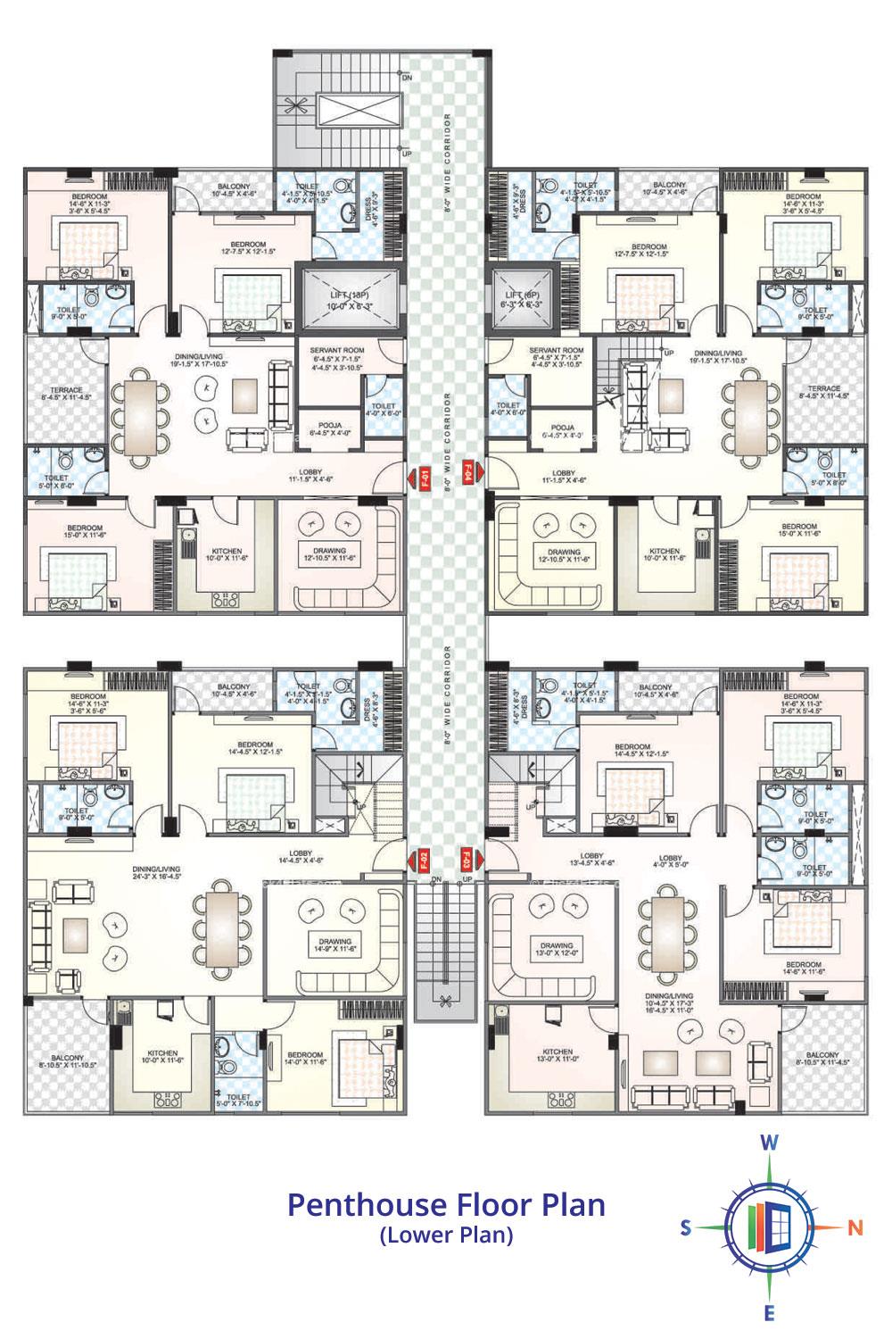 Park West Penthouse Floor Plan