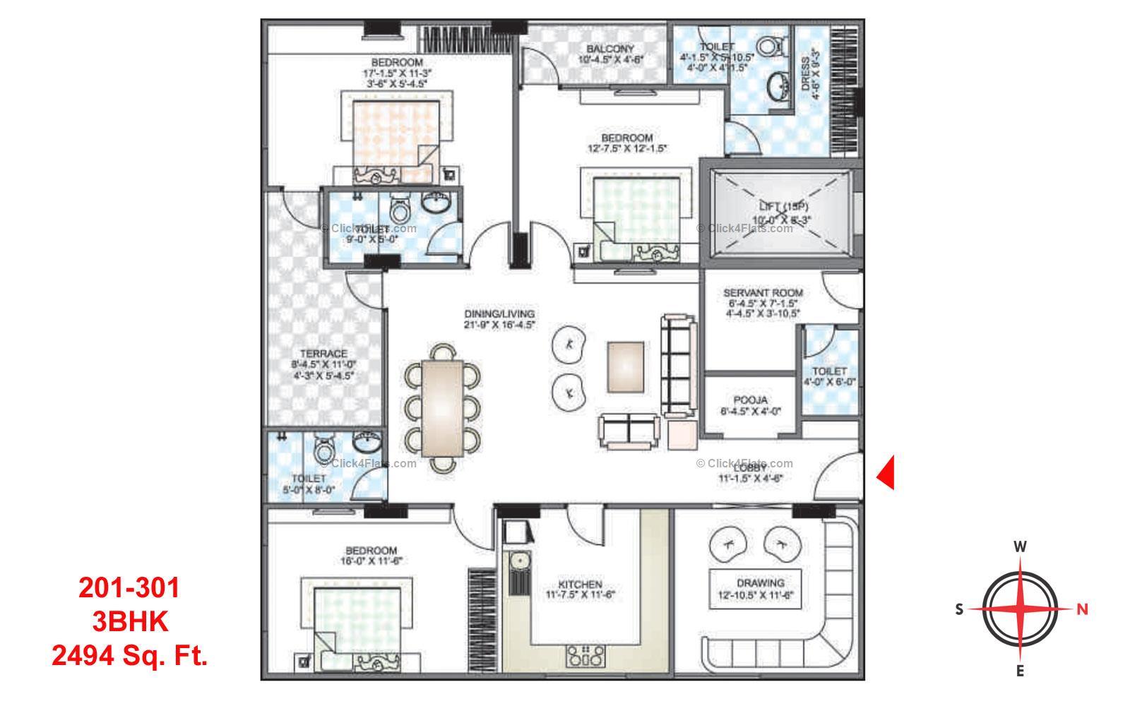 Park West 3 BHK 