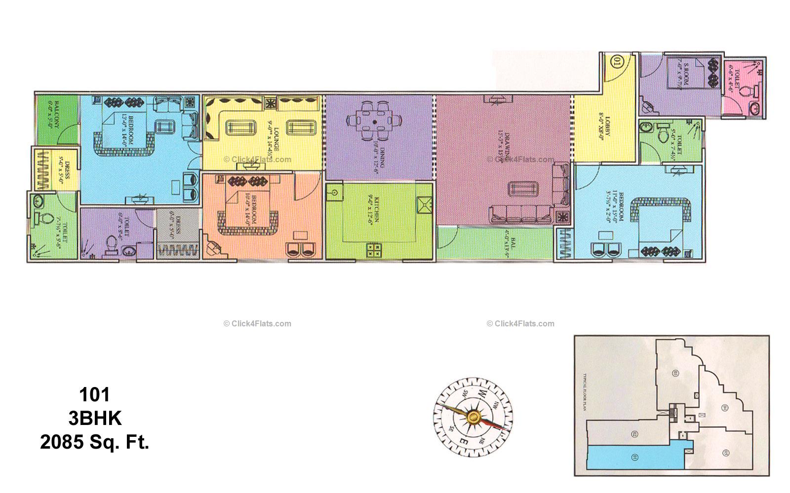 Aastha Imperial 3 BHK 