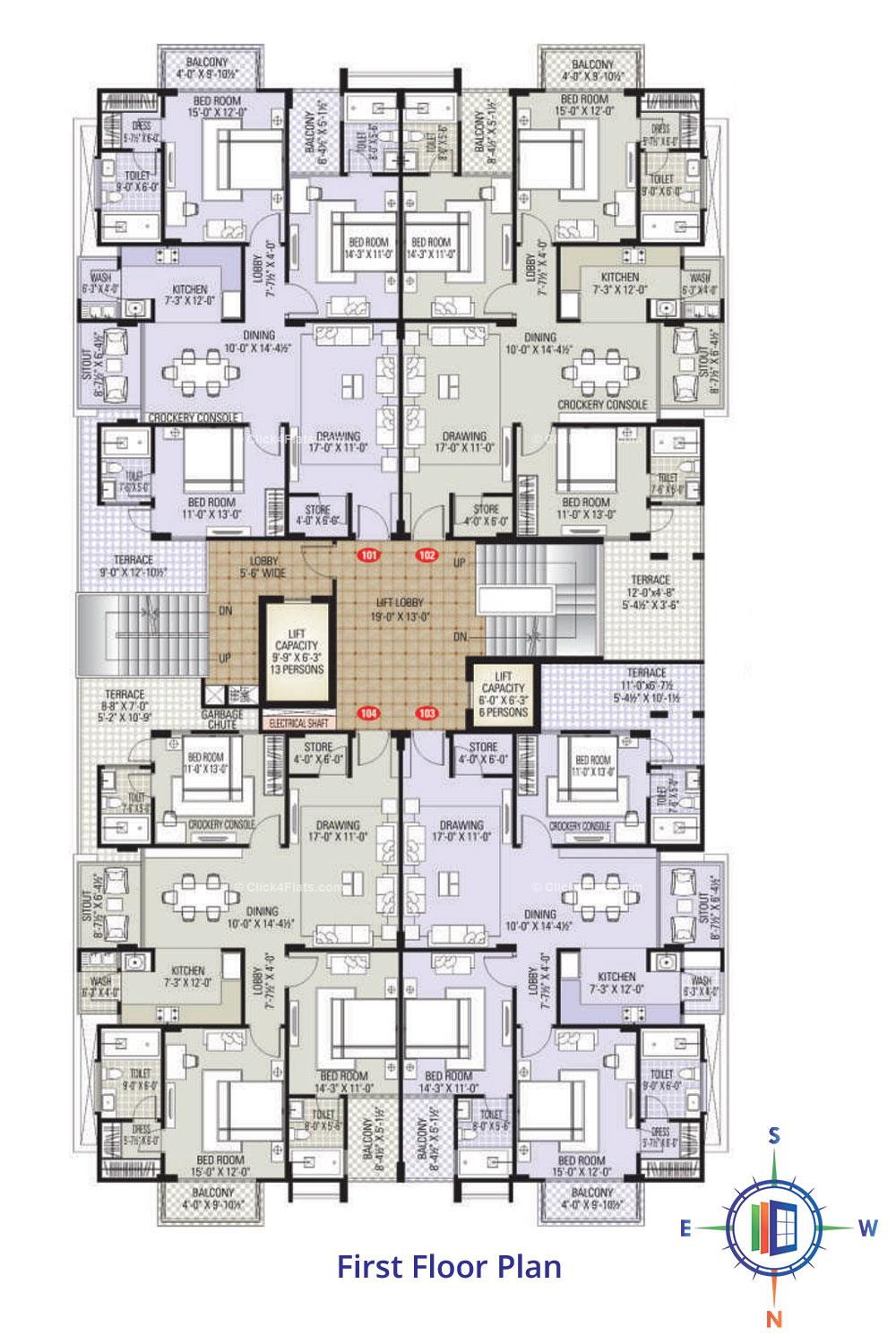 Sunshine Kalyan First Floor Plan