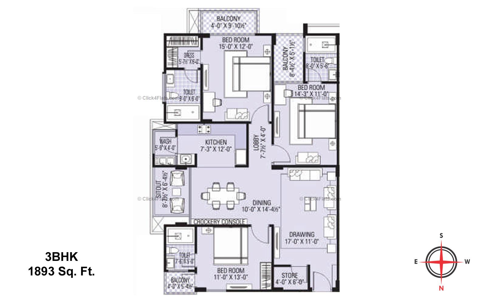 Sunshine Kalyan 3 BHK 