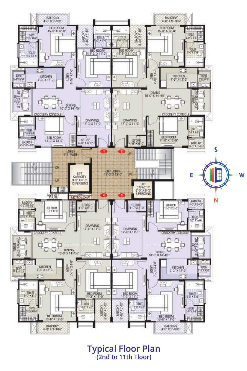 Sunshine Kalyan Typical Floor Plan