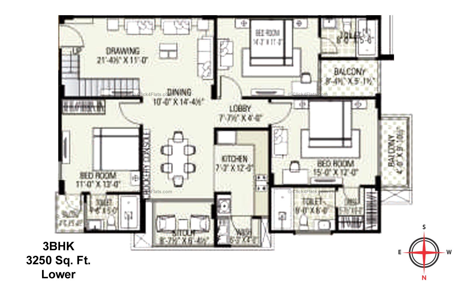 Sunshine Kalyan 3 BHK 