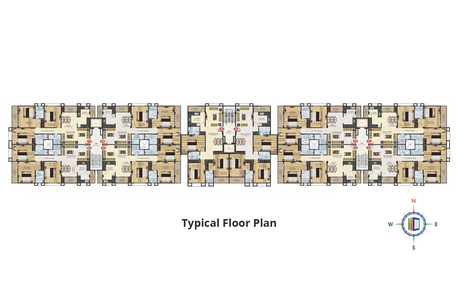 Shrikant Pearl Divine Typical Floor Plan