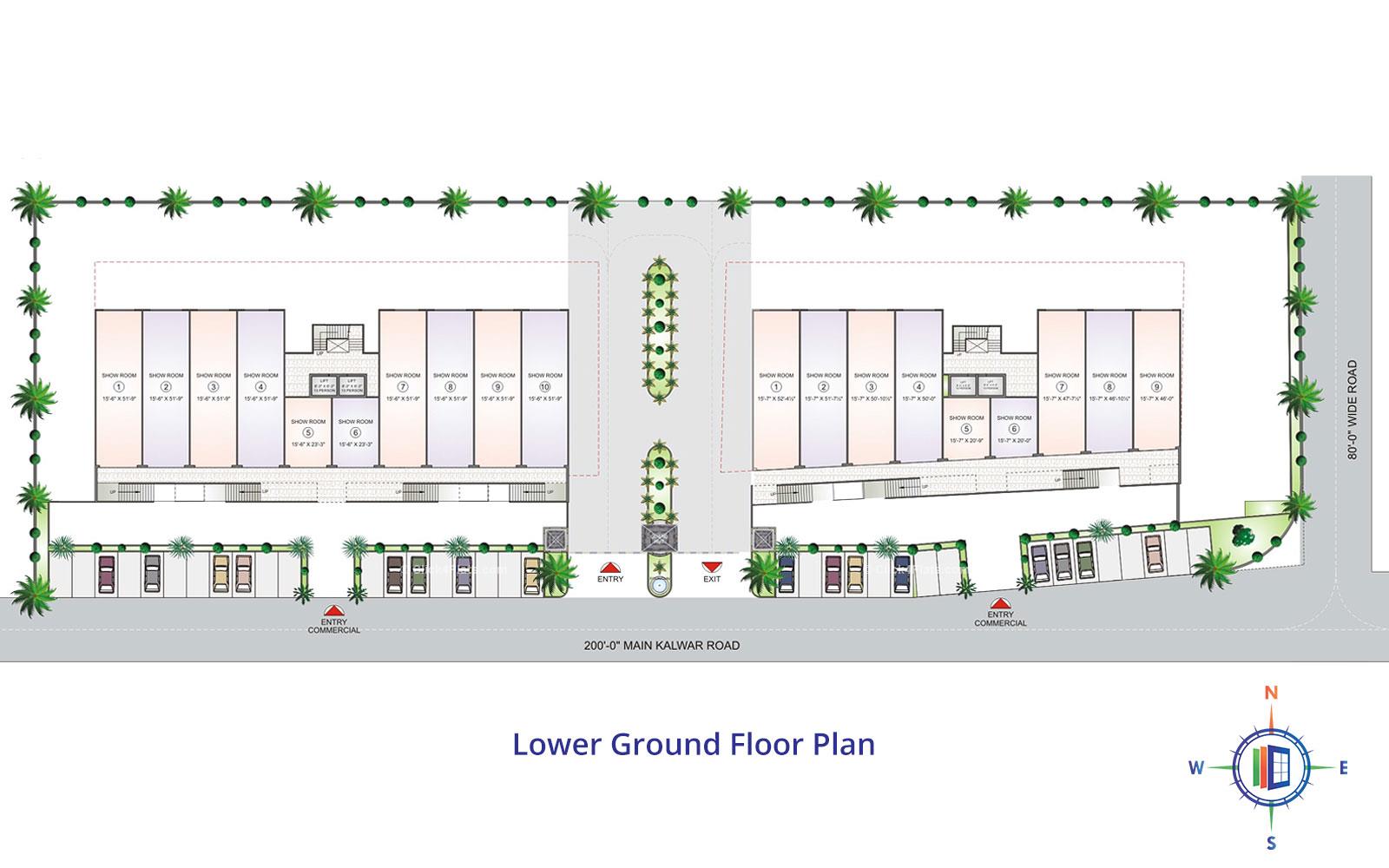 Krishna Enclave Lower Ground Floor Plan