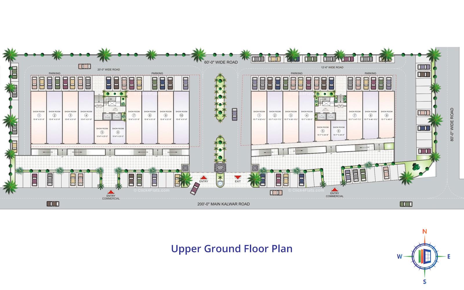 Krishna Enclave Upper Ground Floor Plan