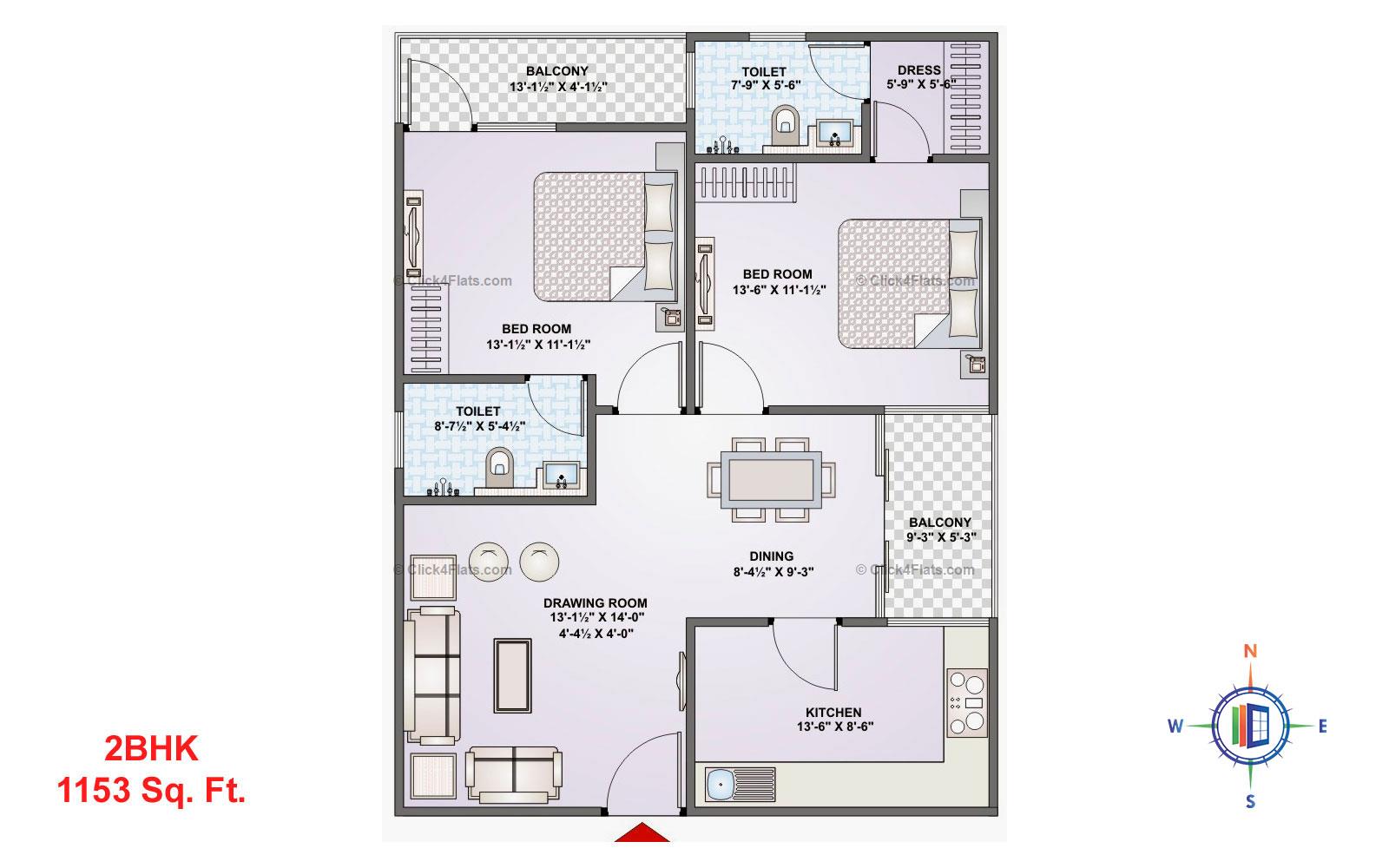 Krishna Enclave 2 BHK 