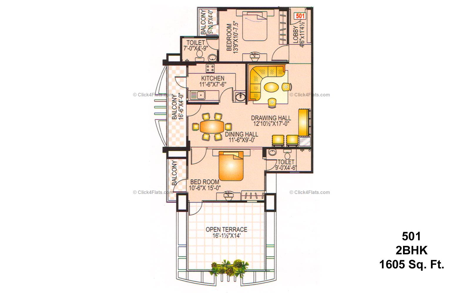 Vaibhav Paradise 2 BHK 