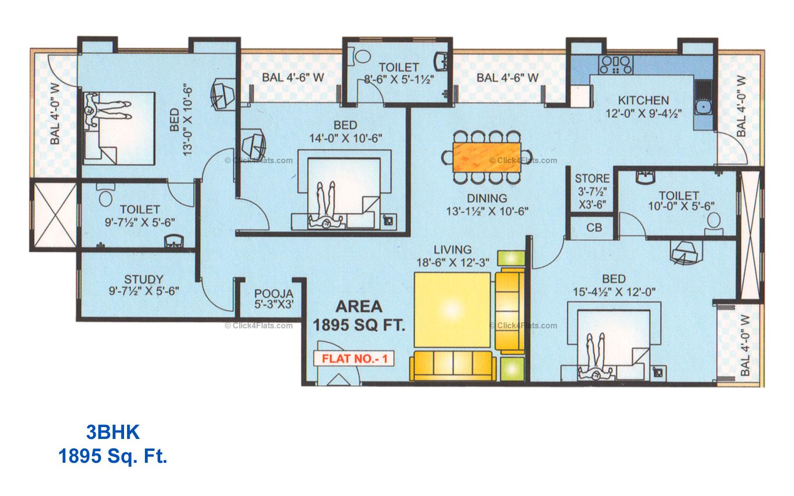 Sapphire Heritage 3 BHK 