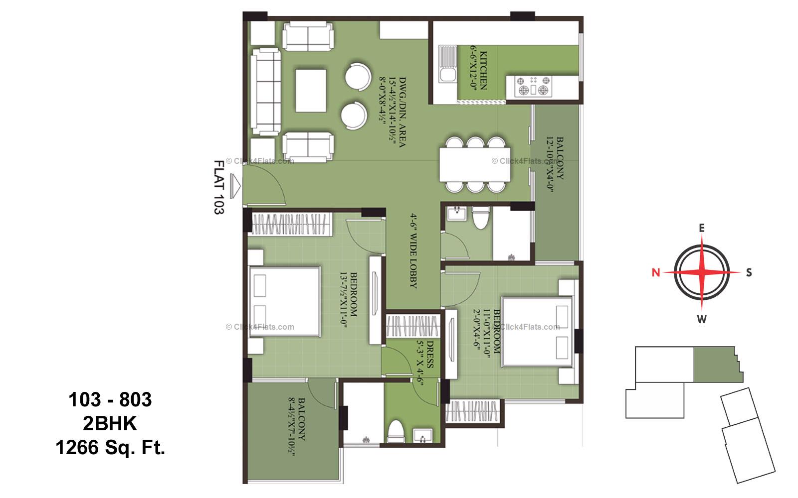 UDB Emerald 2 BHK 