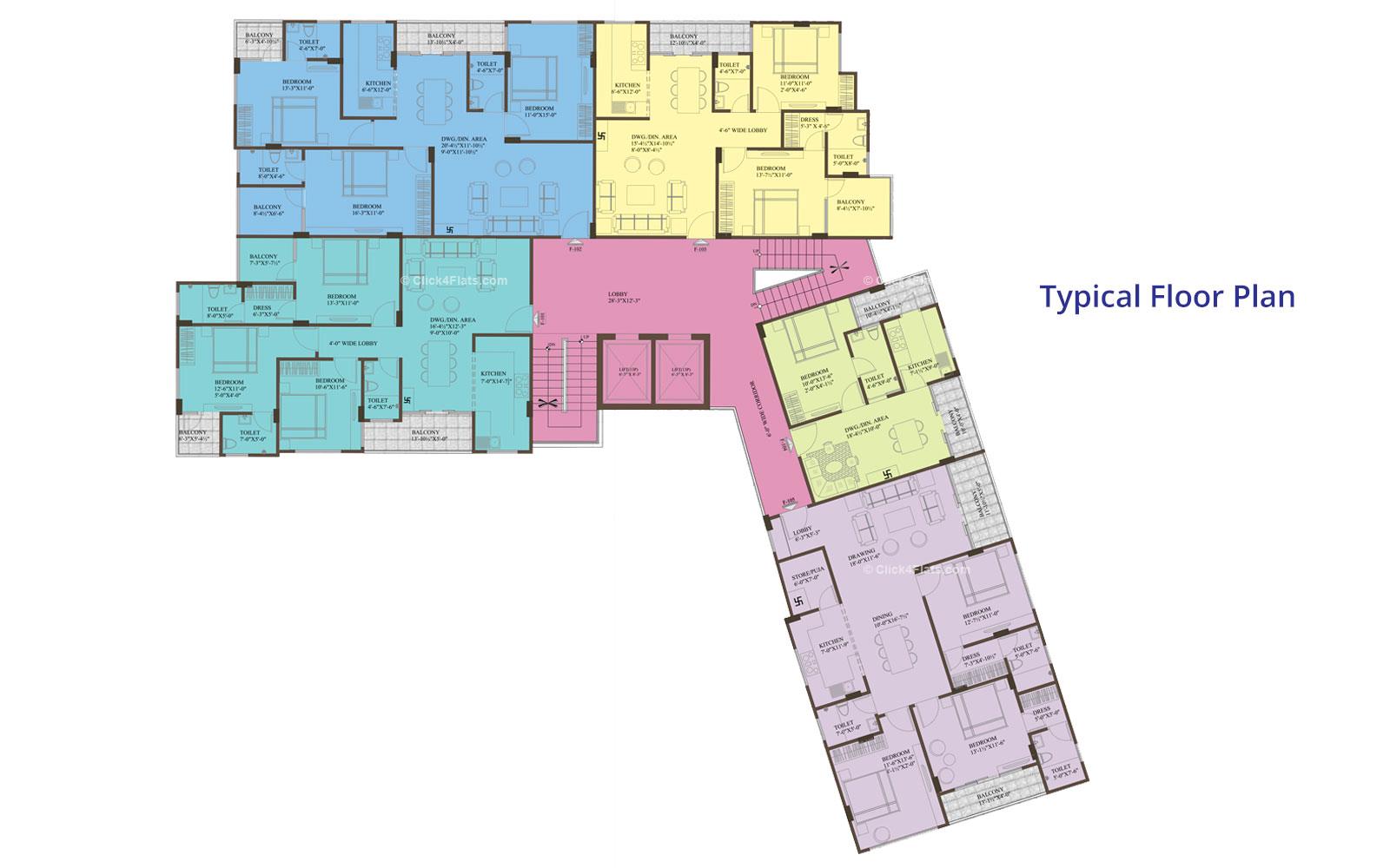 UDB Emerald Typical Floor Plan