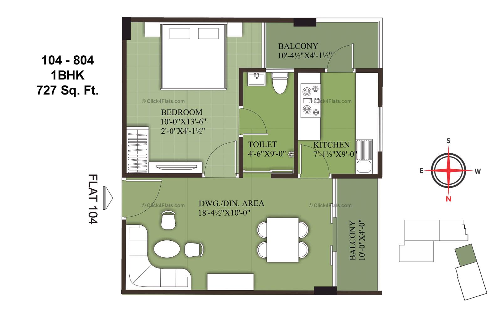 UDB Emerald 1 BHK 