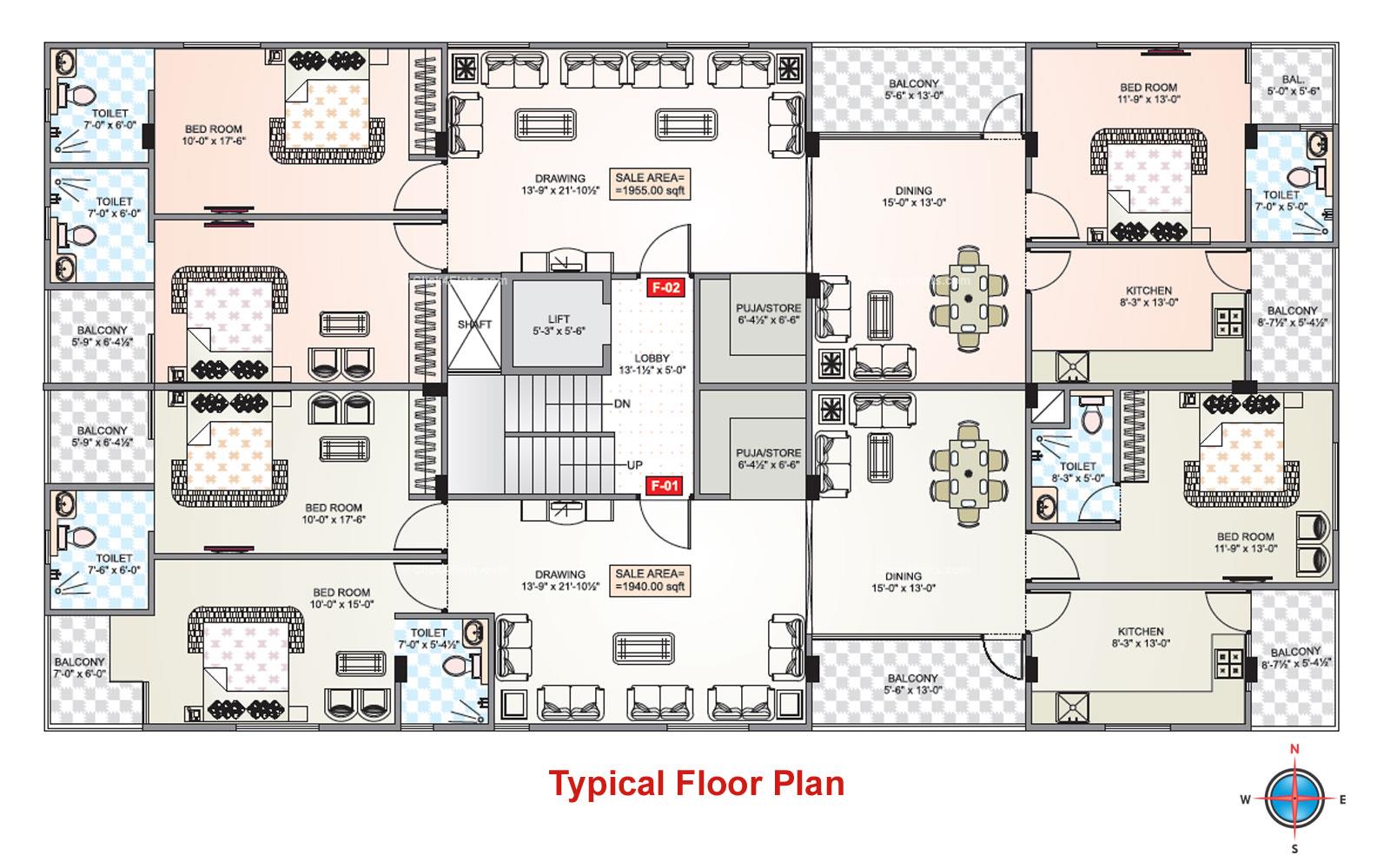 Upasnas Abode Typical Floor Plan