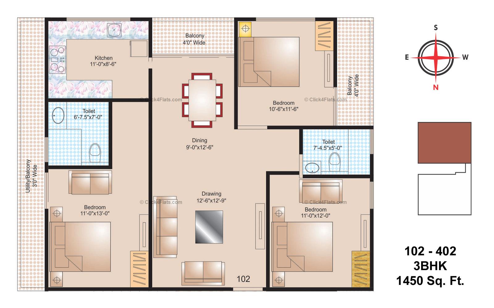 GHP Padam Residency 3 BHK 