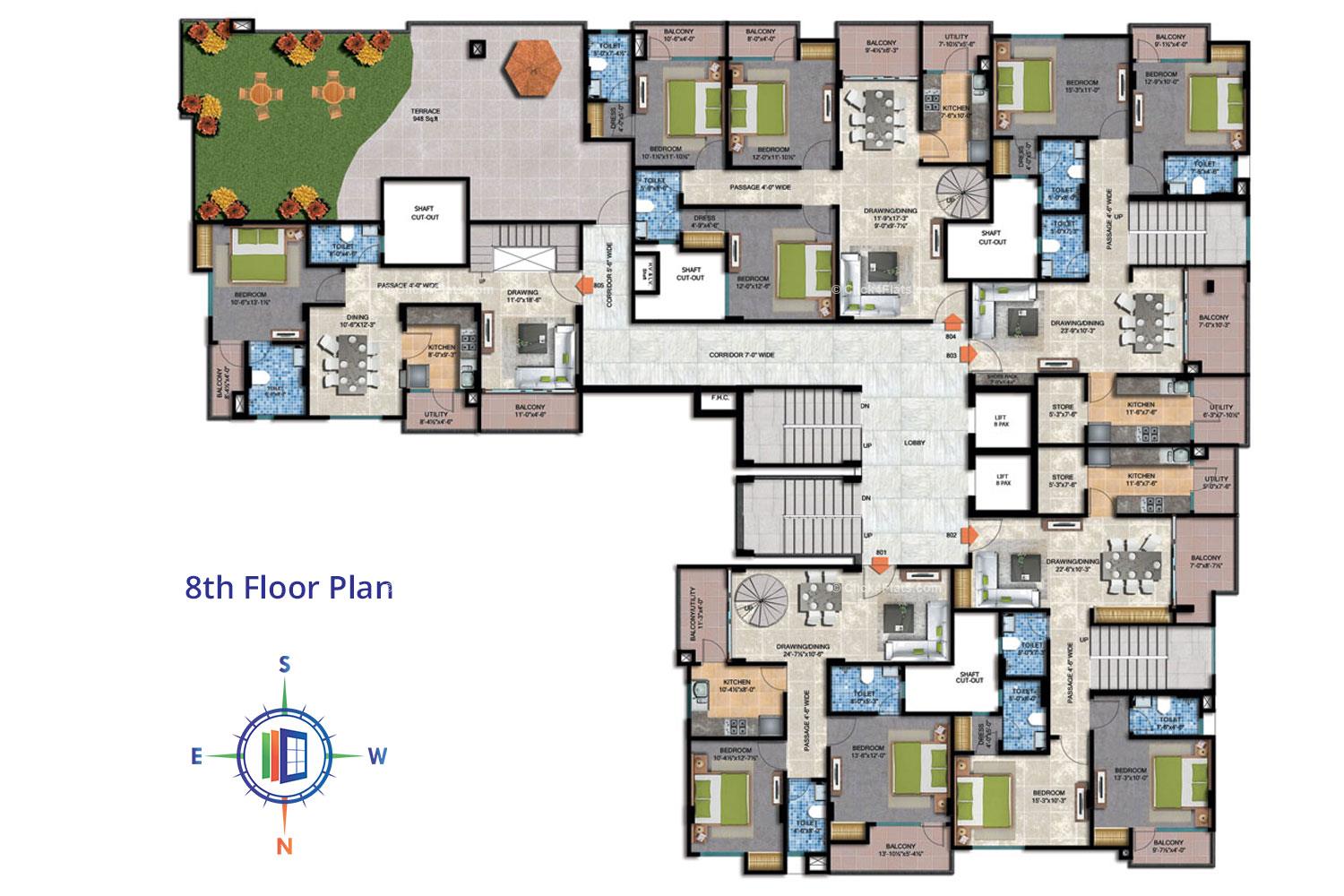 The Oasis Eighth Floor Plan