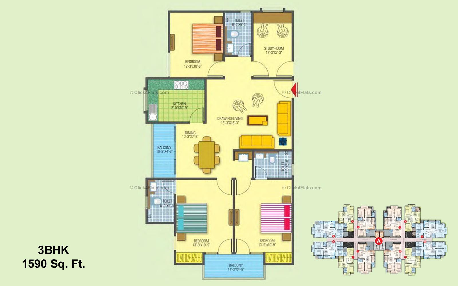 Aanchal 3 BHK 