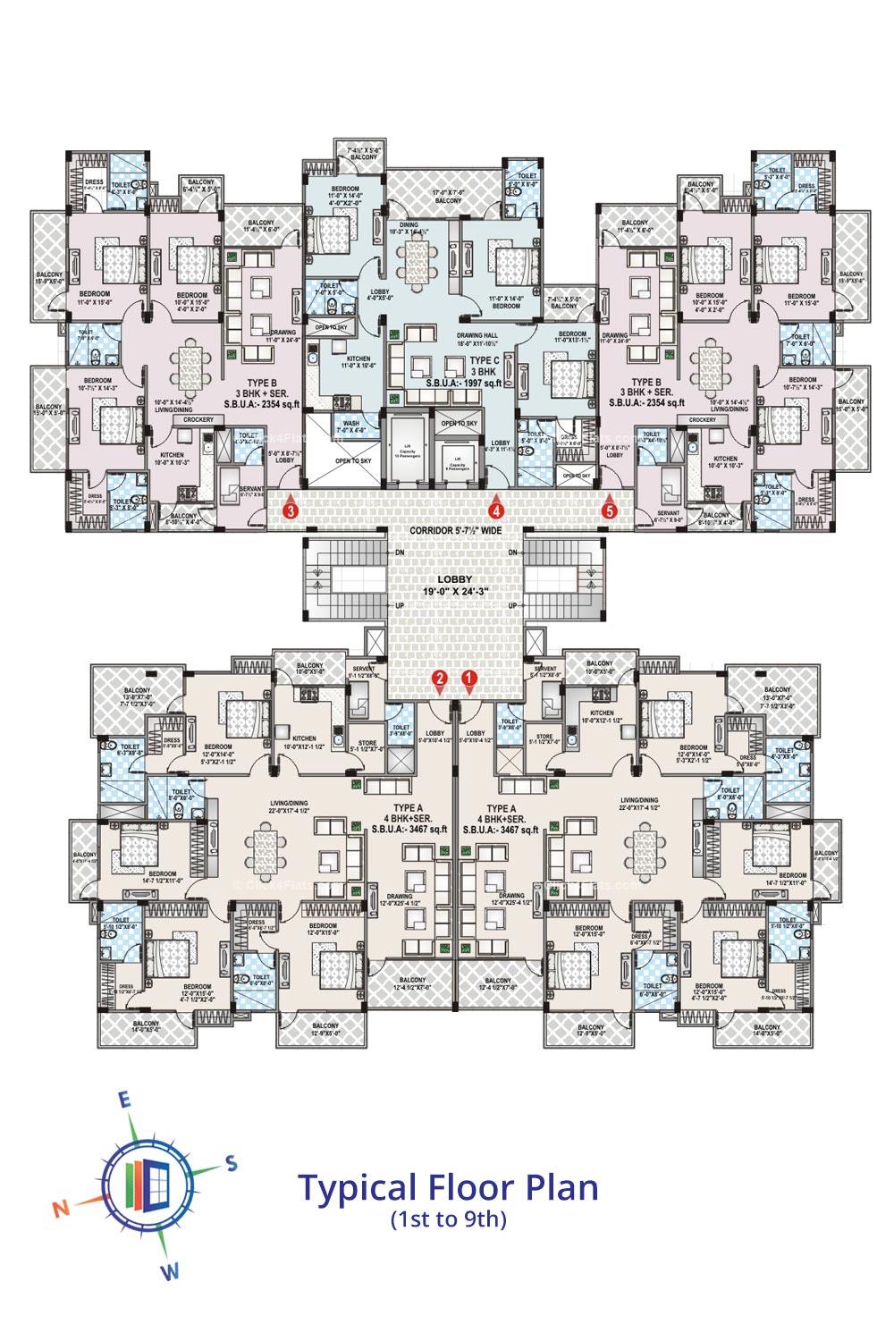 ARG Murli Heights Typical Floor Plan