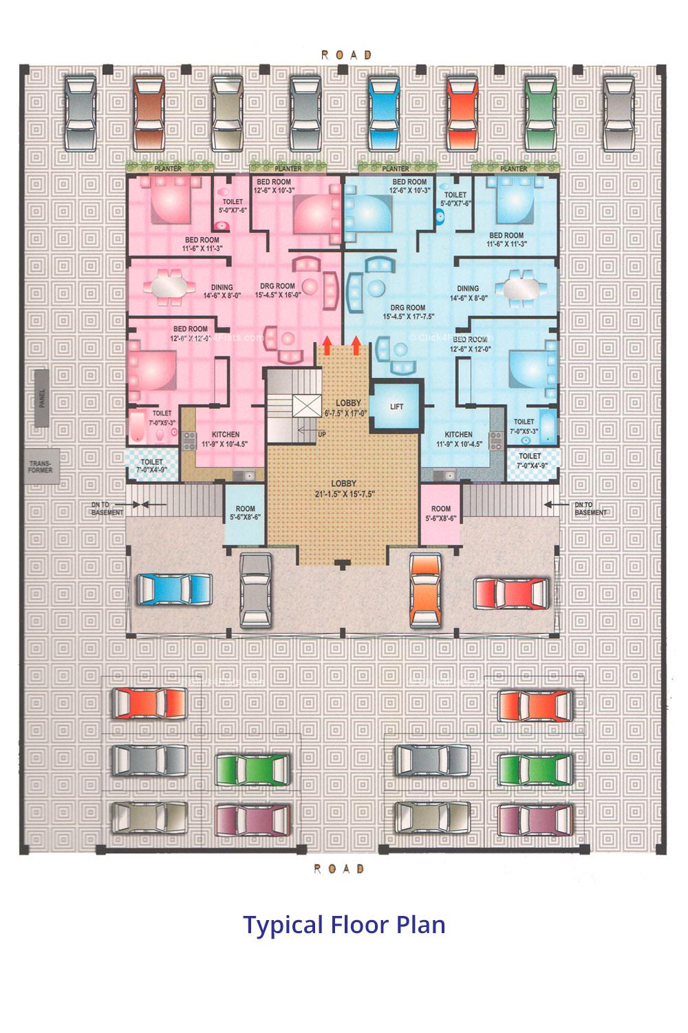Golden Enclave Typical Floor Plan