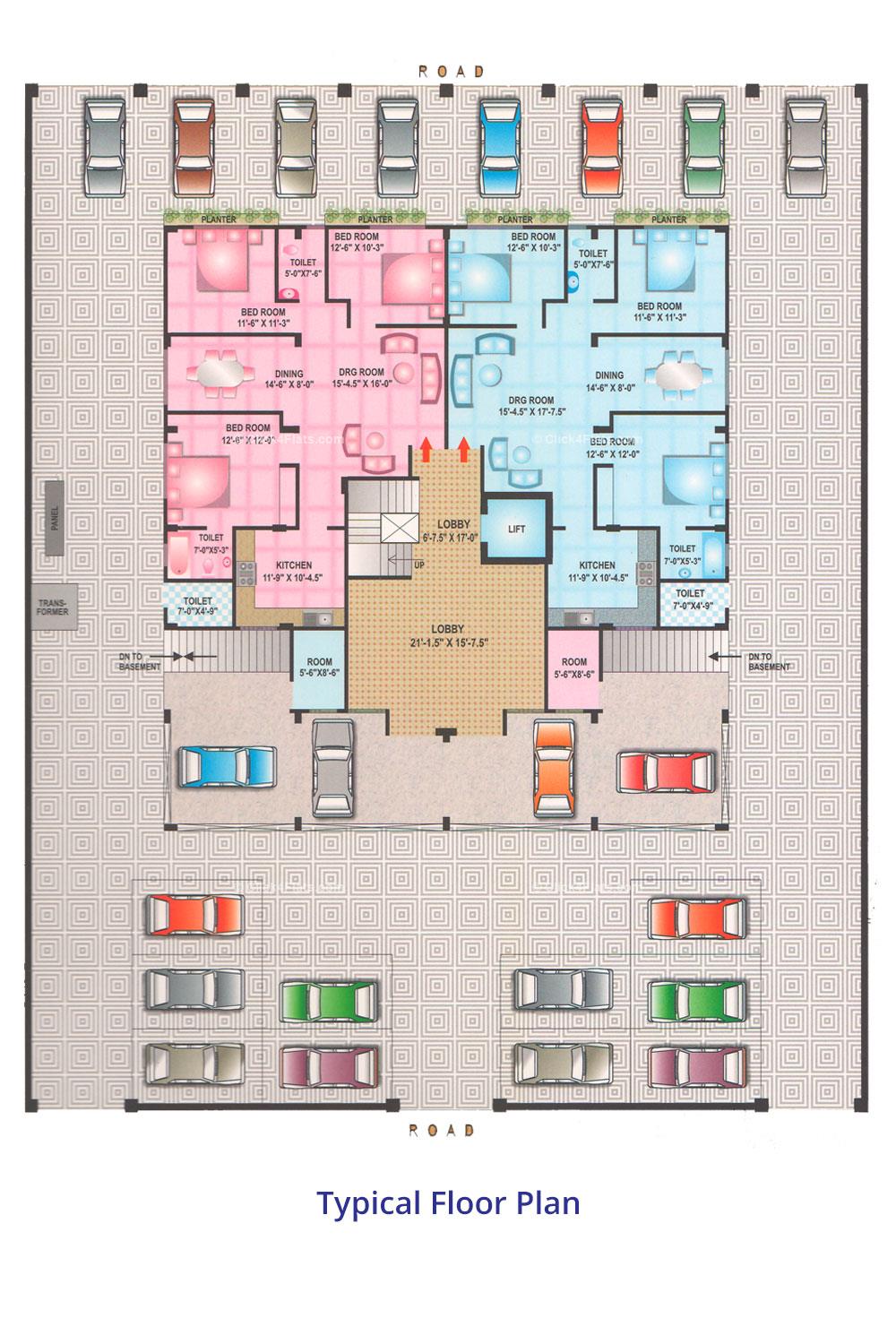 Golden Enclave Typical Floor Plan