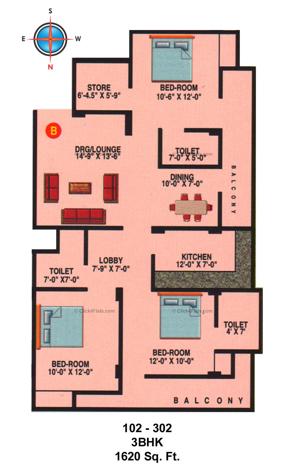 Golden Mahak Enclave 3 BHK 