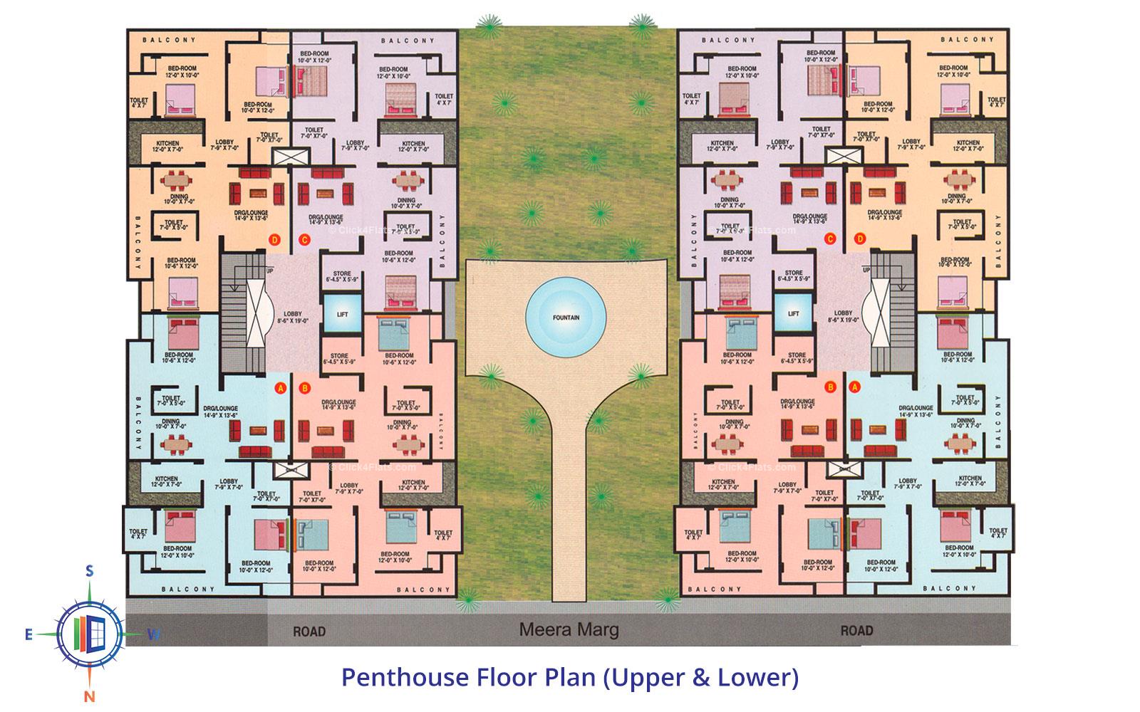 Golden Mahak Enclave Typical Floor Plan