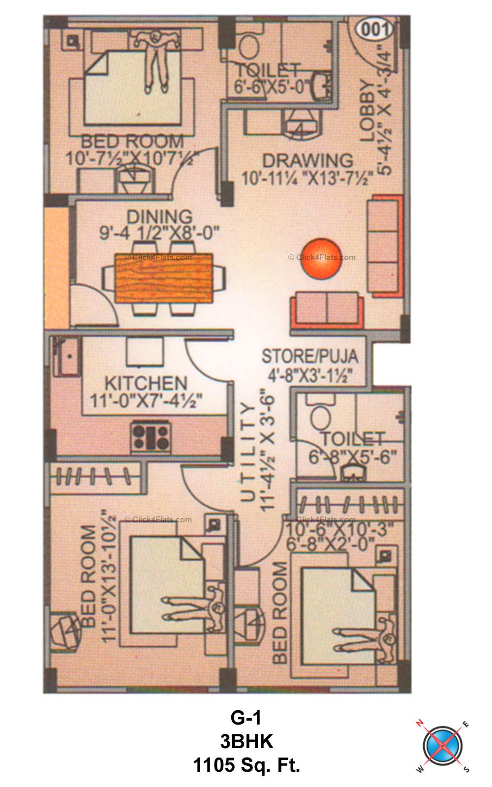 Royal Paradise Rama 3 BHK 