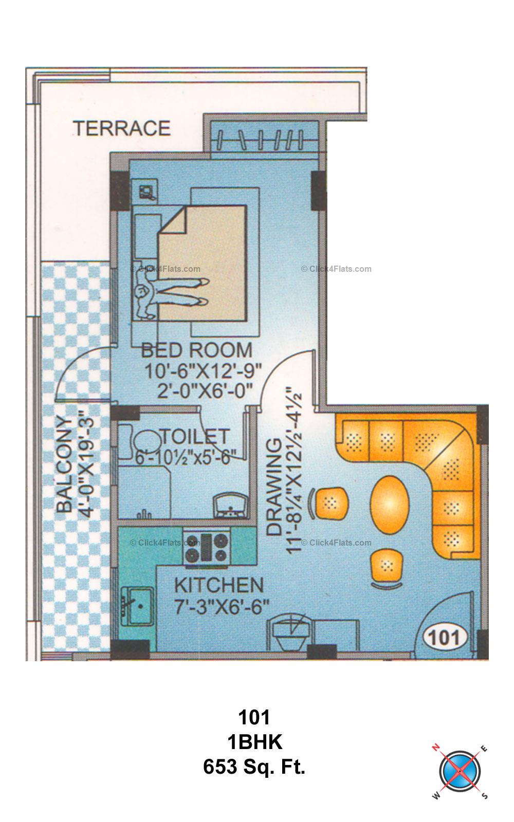 Royal Paradise Rama 1 BHK 