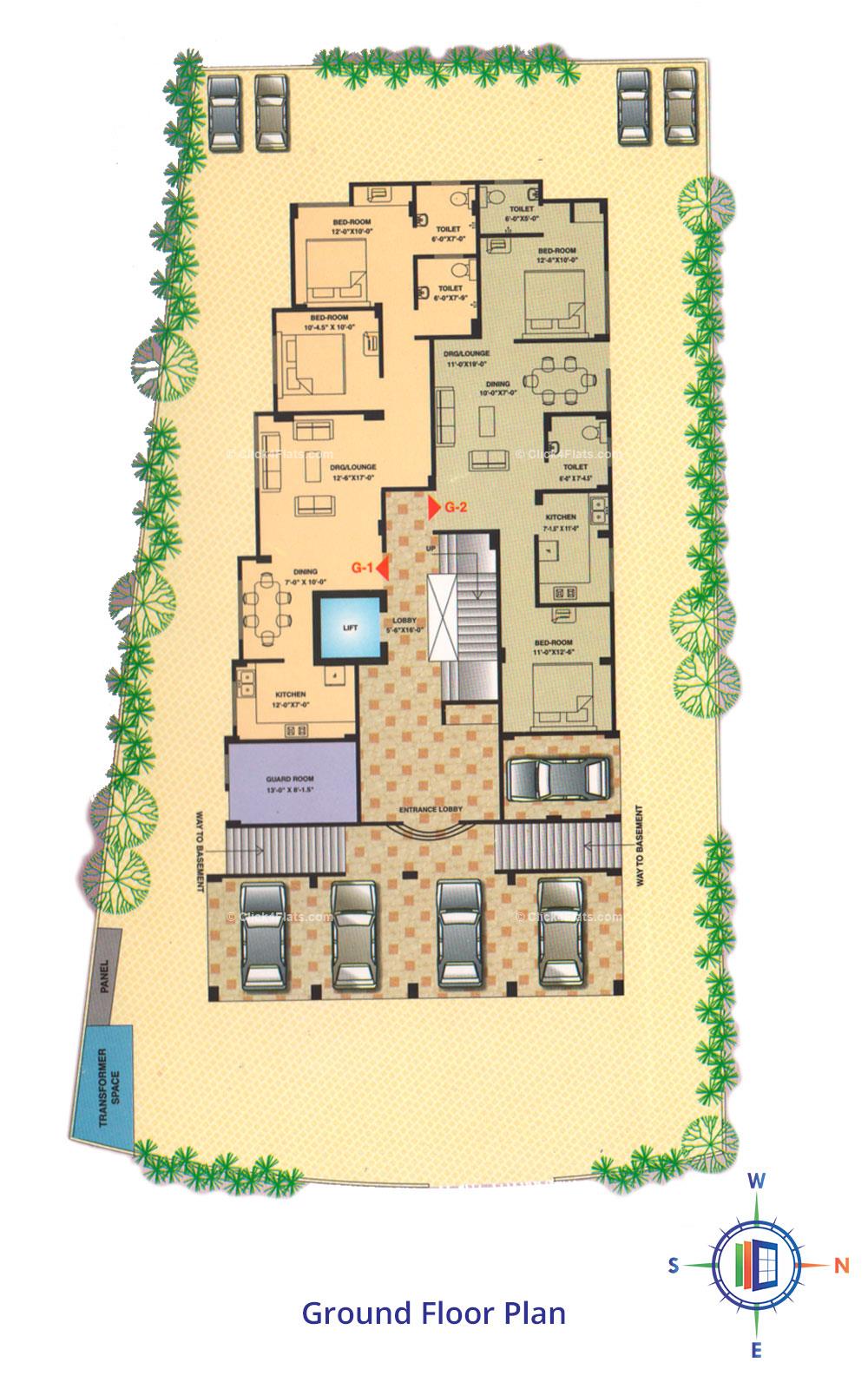 Golden Raisal Apartment Ground Floor Plan