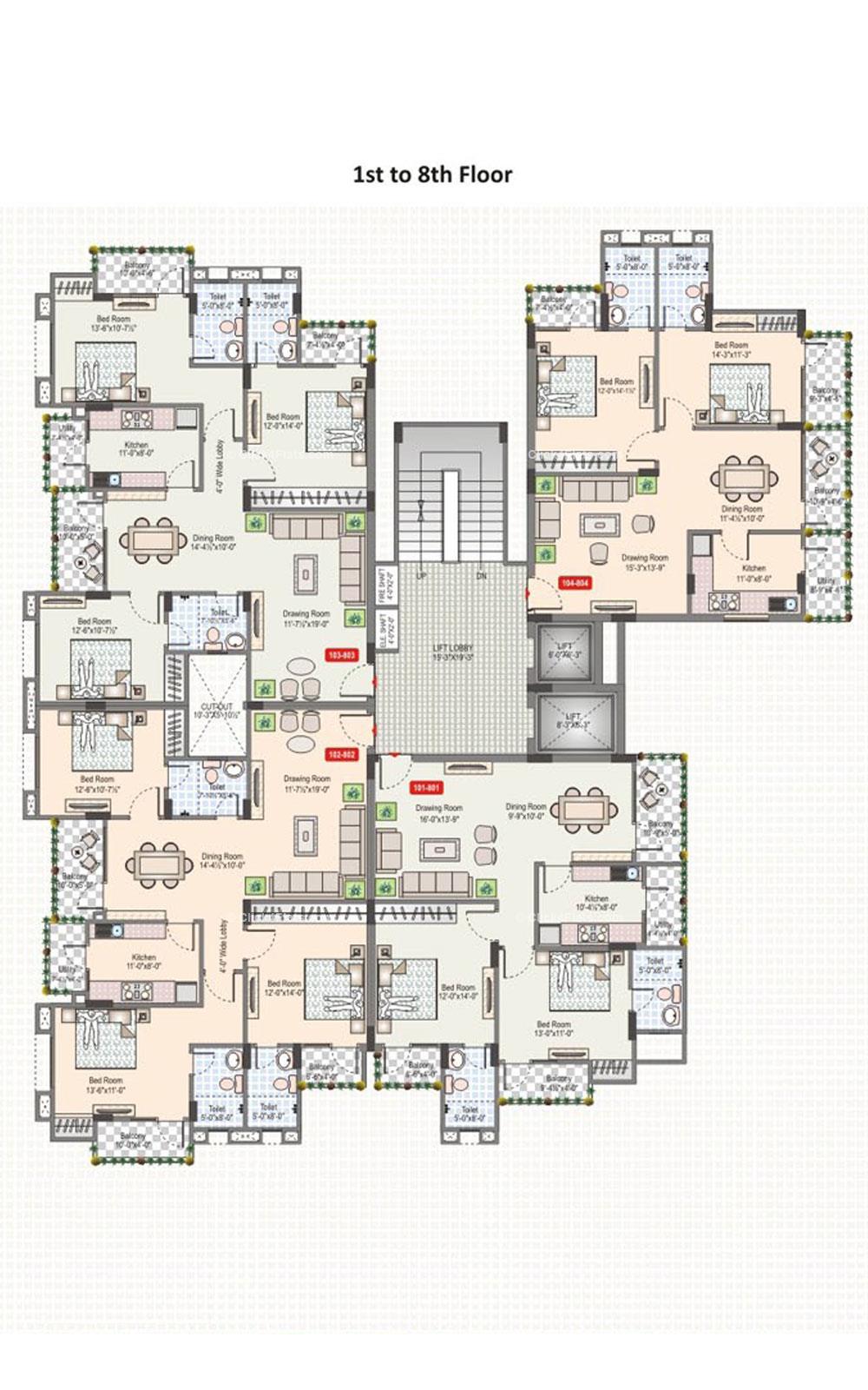 Silver Spring Typical Floor Plan