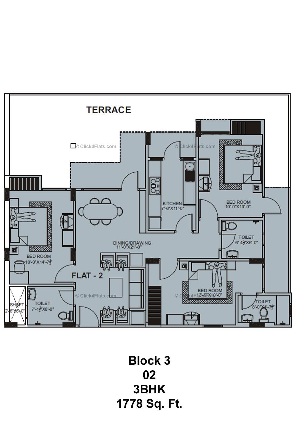 Southern Heights 3 BHK 