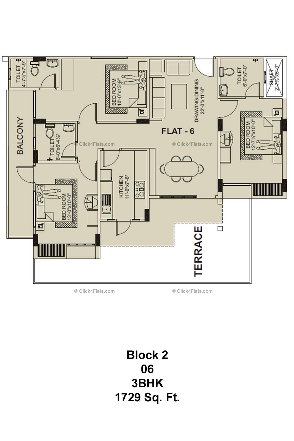 Southern Heights 3 BHK 