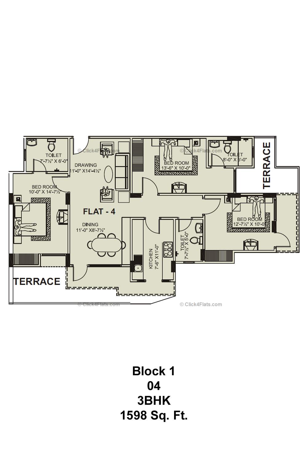 Southern Heights 3 BHK 