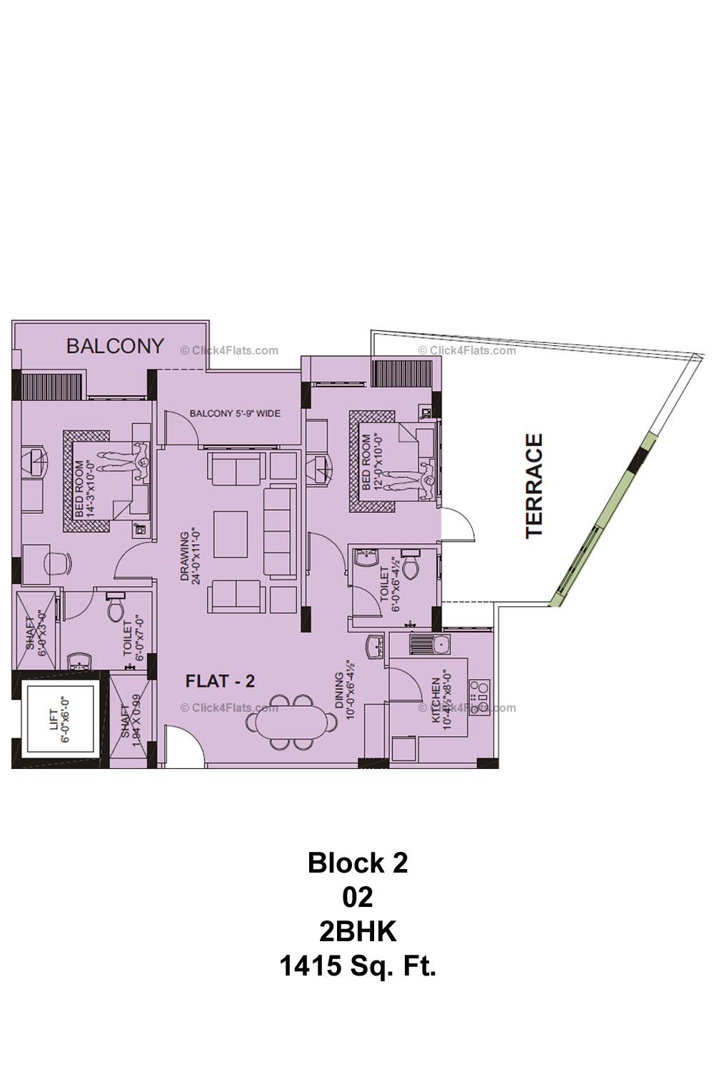 Southern Heights 2 BHK 