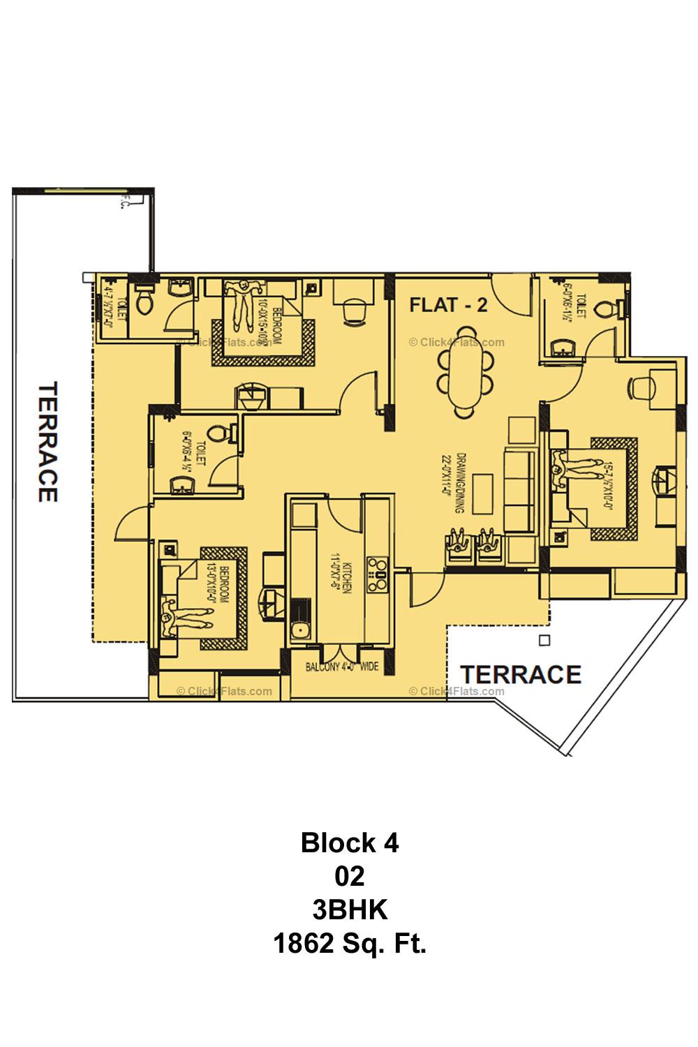 Southern Heights 3 BHK 