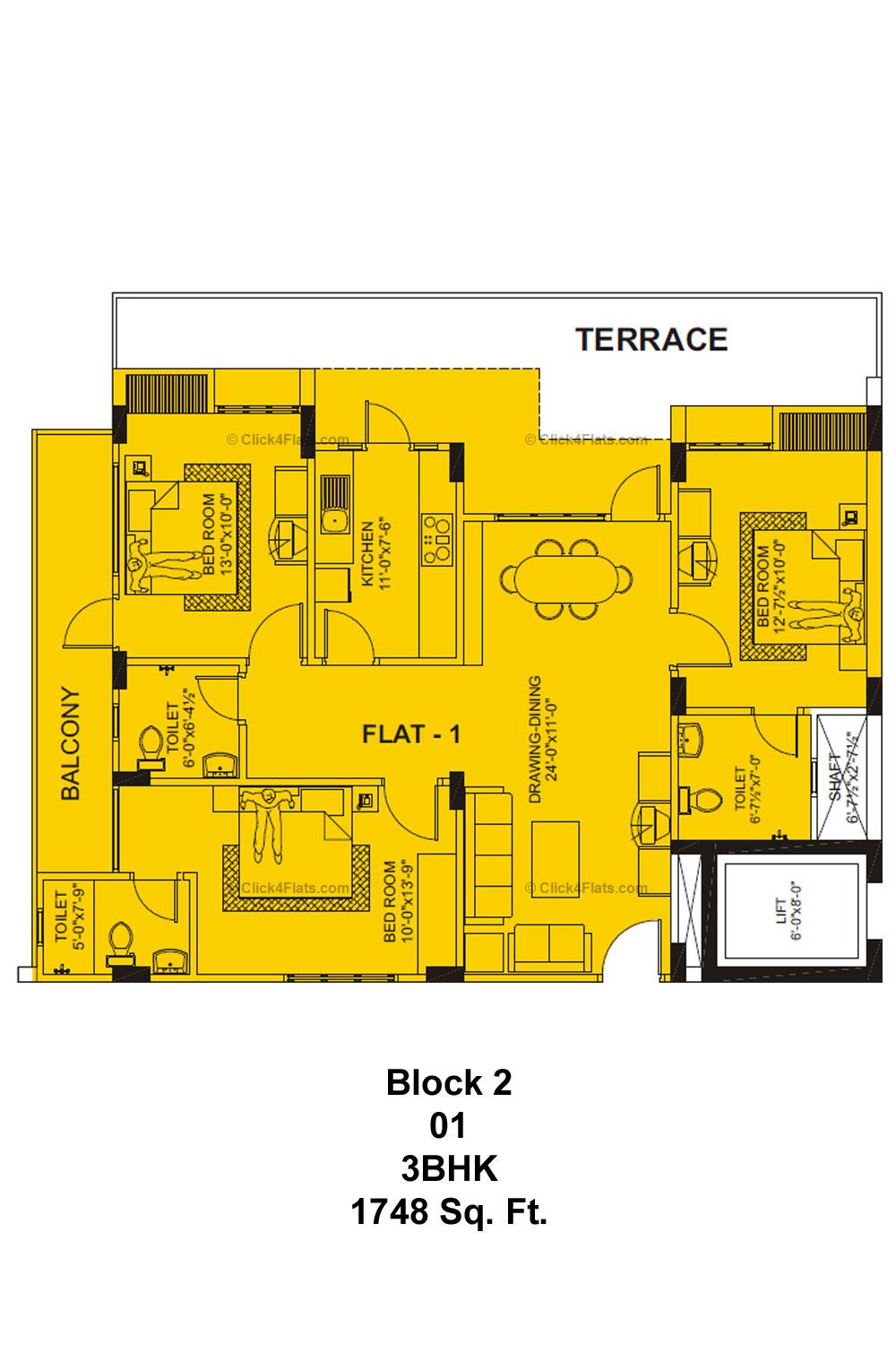 Southern Heights 3 BHK 