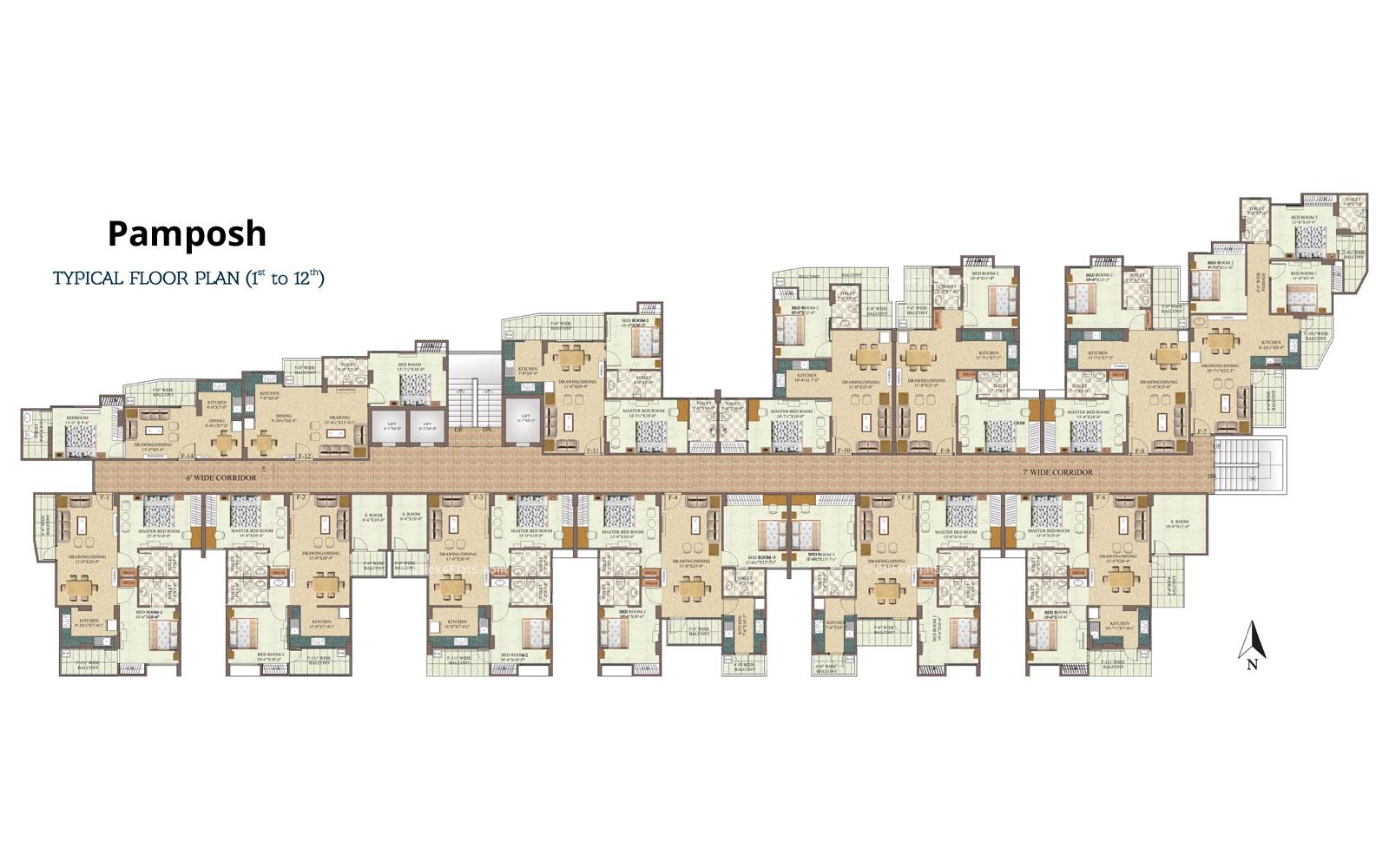 Pamposh Typical Floor Plan