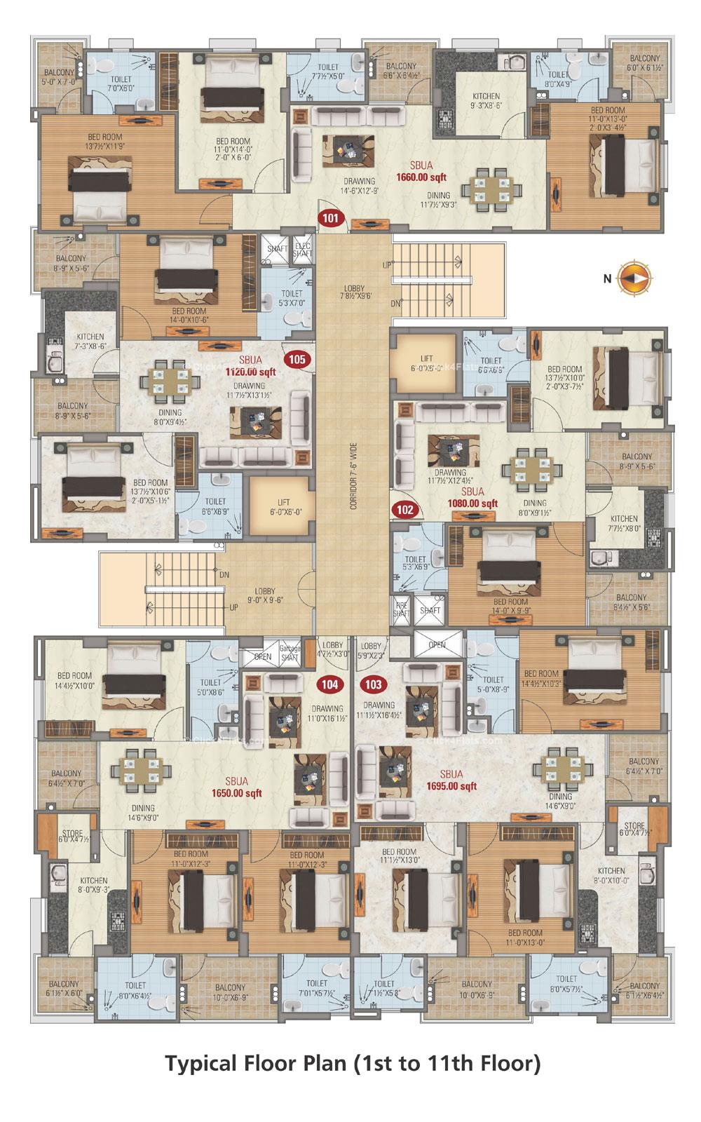 Elegant Heights Typical Floor Plan