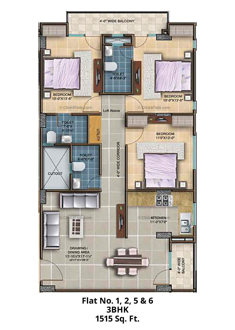 The Royal Twins 3 BHK 