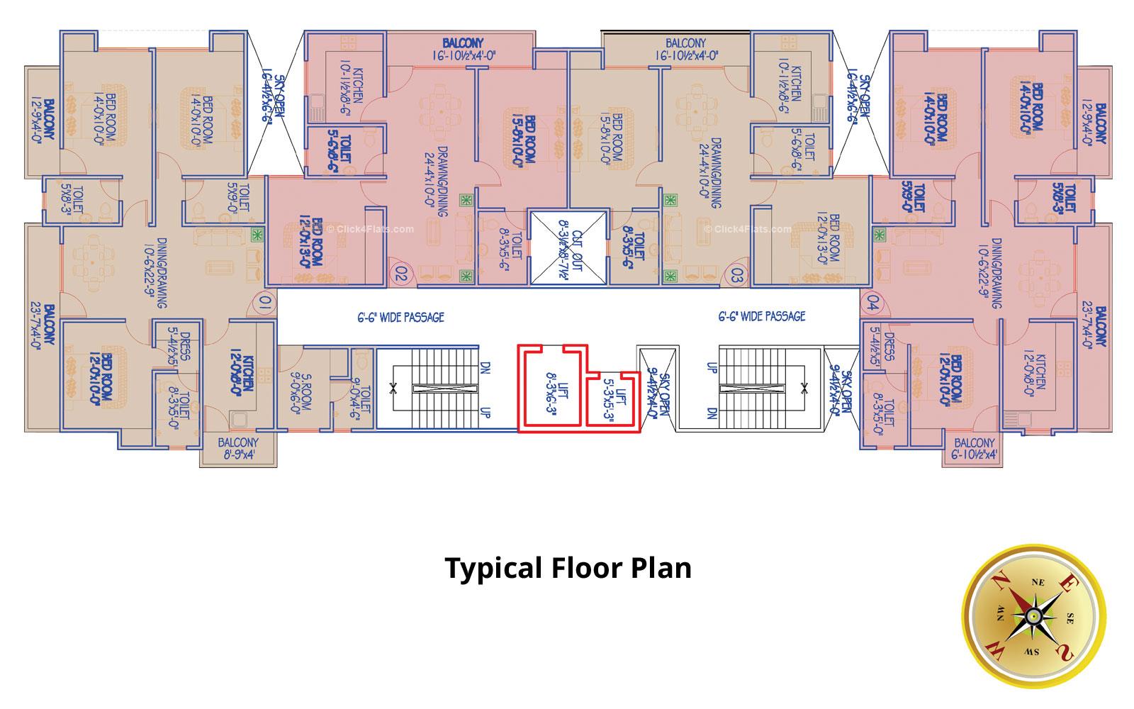 Aastha Classique Typical Floor Plan