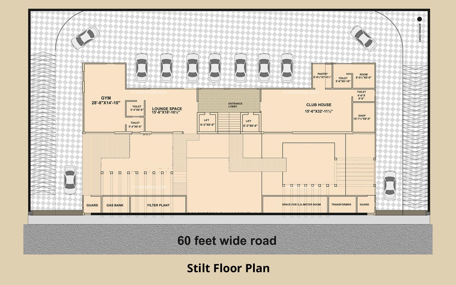 Rudra Aakash Stilt Floor Plan