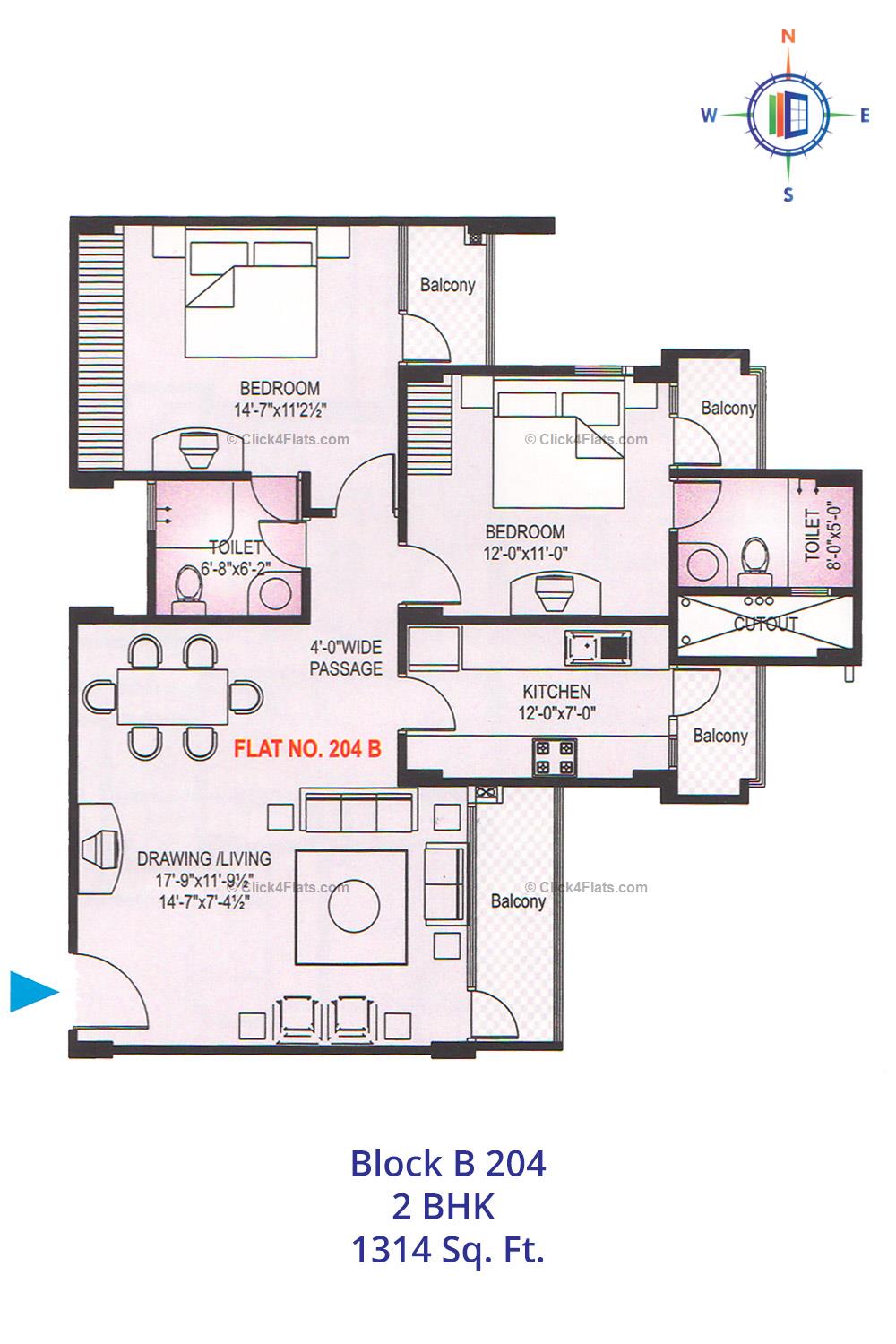 Rosewood Apartments 2 BHK 