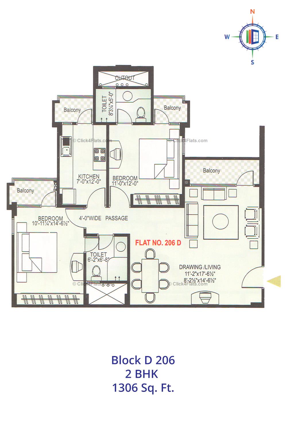 Rosewood Apartments 2 BHK 