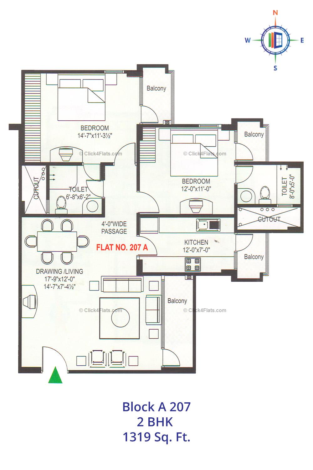 Rosewood Apartments 2 BHK 