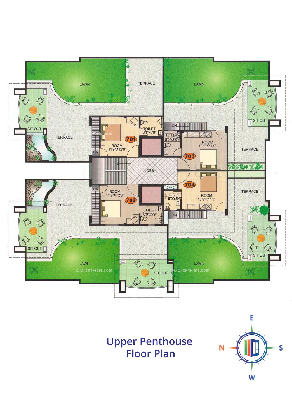 Emerald Akshita Upper Penthouse Floor Plan