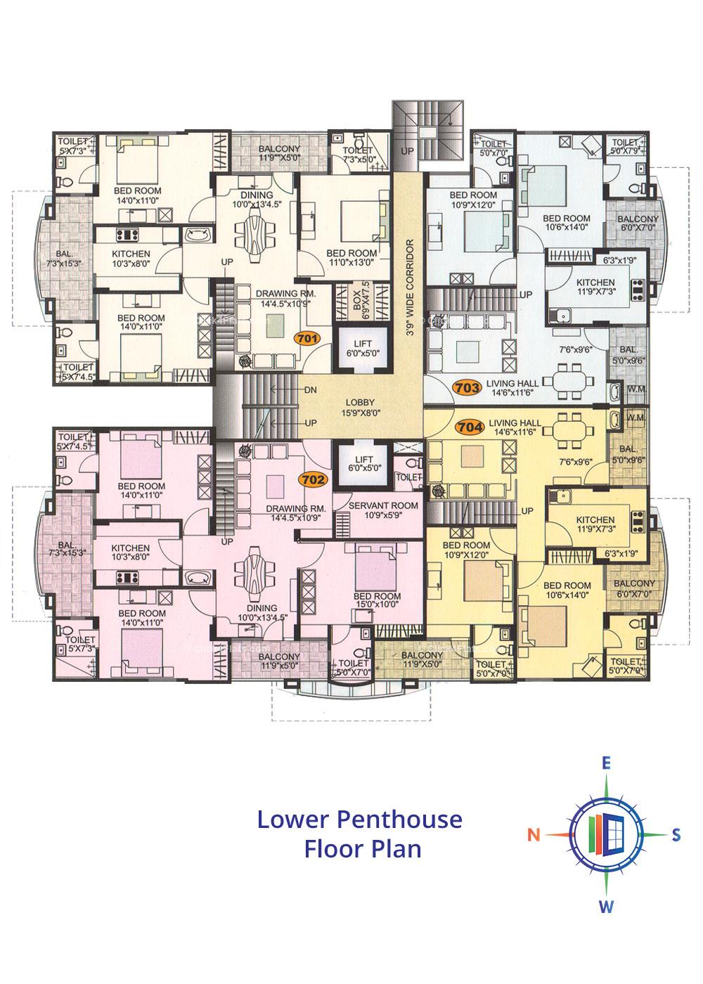 Emerald Akshita Lower Penthouse Floor Plan